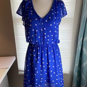 Maison Jules M Blue Polka Dot Dress